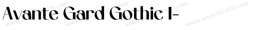 Avante Gard Gothic I字体转换